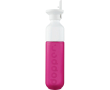 Gourde en acier inoxydable avec paille Dopper Original 450 ml couleur fuchsia fluorescent
