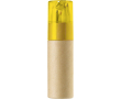 Set de crayons en bois FSC dans un tube en carton avec taille-crayon couleur jaune