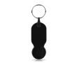 Porte-clés plastique avec jeton 1 euro et couverture personnalisable couleur noir
