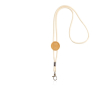 Tour de cou écologique au design tubulaire avec ajustement en bambou couleur beige