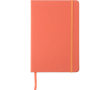 Carnet A5 en PU recyclé avec fermeture élastique et pages lignées couleur orange