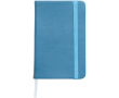 Carnet A5 en PU recyclé avec fermeture élastique et pages lignées couleur bleu ciel