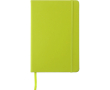 Carnet A5 en PU recyclé avec fermeture élastique et pages lignées couleur vert clair