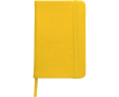 Carnet A6 en PU recyclé avec fermeture élastique, pages lignées couleur jaune