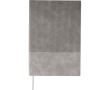 Carnet A5 en PU recyclé avec couverture en velours, pages lignées couleur gris