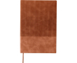 Carnet A5 en PU recyclé avec couverture en velours, pages lignées couleur marron
