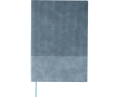 Carnet A5 en PU recyclé avec couverture en velours, pages lignées couleur bleu ciel