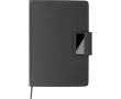 Set carnet A5 en cuir synthétique avec stylo et feuilles lignées couleur noir