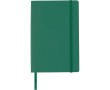 Carnet A5 en PU recyclé avec fermeture élastique et pages lignées couleur vert