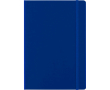 Carnet en carton A5 avec fermeture élastique et pages lignées couleur bleu