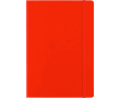 Carnet en carton A5 avec fermeture élastique et pages lignées couleur rouge