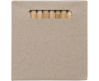 Set de crayons en bois FSC en boîte en carton avec 12 couleurs couleur gris