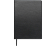 Carnet A5 en similicuir recyclé avec marque-page et pages lignées couleur noir