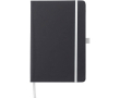 Carnet A5 en similicuir recyclé, fermeture élastique, pages lignées couleur blanc