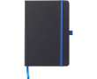 Carnet A5 en similicuir recyclé, fermeture élastique, pages lignées couleur bleu ultramarine