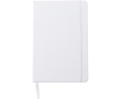 Carnet A5 en RPET et similicuir, fermeture élastique, pages lignées couleur blanc