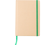 Carnet A5 en carton recyclé avec fermeture élastique, pages lignées couleur vert clair