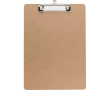 Porte-bloc A4 en bois recyclé avec clip métallique robuste couleur marron