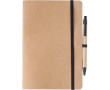 Carnet A5 en carton recyclé avec stylo et pages blanches couleur noir