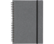 Carnet A5 en cuir synthétique recyclé avec pages lignées couleur noir