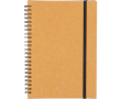Carnet A5 en cuir synthétique recyclé avec pages lignées couleur marron