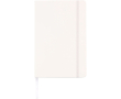 Carnet A5 en similicuir avec fermeture élastique, pages quadrillées couleur blanc