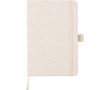 Carnet A5 en chanvre avec bande élastique et pages lignées couleur kaki