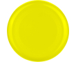 Frisbee en plastique recyclé rigide, d’un diamètre de 21 cm couleur jaune