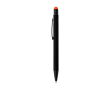 Stylo aluminium recyclé revêtement gomme à encre bleue couleur orange