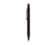 Stylo aluminium recyclé revêtement gomme à encre bleue couleur rouge