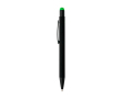 Stylo aluminium recyclé revêtement gomme à encre bleue couleur vert clair