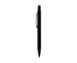 Stylo aluminium recyclé revêtement gomme à encre bleue couleur saumon