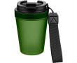 Gobelet transparent avec couvercle vissé et dragonne 350 ml couleur vert