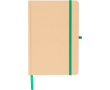 Carnet A5 kraft rigide avec élastique et pages lignées couleur vert
