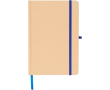 Carnet A5 kraft rigide avec élastique et pages lignées couleur bleu