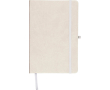 Carnet A5 en PU recyclé avec marque-page et pages lignées couleur blanc