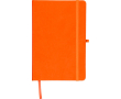 Carnet A5 en PU recyclé avec marque-page et pages lignées couleur orange