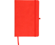 Carnet A5 en PU recyclé avec marque-page et pages lignées couleur rouge