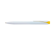 Stylo plastique recyclé avec clip et encre bleue Dokumental couleur jaune