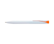 Stylo plastique recyclé avec clip et encre bleue Dokumental couleur orange