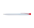 Stylo plastique recyclé avec clip et encre bleue Dokumental couleur rouge