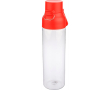 Bouteille en Tritan transparente avec bouchon coloré à pression 750 ml couleur rouge