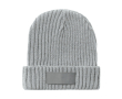 Bonnet à personnaliser en acrylique élastique avec étiquette Winter couleur gris clair