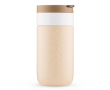 Mug isotherme de voyage en inox, couvercle rabattable Dopper 300 ml couleur marron clair