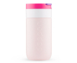 Mug isotherme de voyage en inox, couvercle rabattable Dopper 300 ml couleur rose