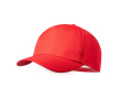 Casquette enfant en polyester RPET avec fermeture velcro couleur rouge