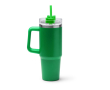 Bouteille isotherme en acier inoxydable recyclé avec paille 870ml couleur vert