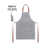 Tablier RPET avec poche avant et attaches réglables en similicuir couleur gris