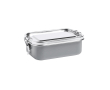 Lunch box en inox recyclé de 750 ml à personnaliser couleur gris