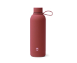 Bouteille isotherme en inoxrecyclé avec anse en silicone souple 500 ml couleur rouge foncé